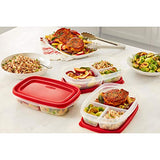 Rubbermaid EasyFindLid - Contenedores para preparación de comidas, 5.1 tazas, color rojo