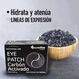 Parches para Ojeras y Bolsas en los Ojos, eye patch, Mascarilla de Carbón Activado con Colágeno, Acido hialuronico y vitamina A, Eye Mask, Hidrata y Alivia la Resequedad en la Piel 20pz para hombre y mujer.