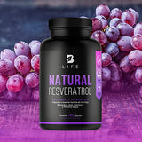 Resveratrol 180 Cápsulas. Ingredientes naturales: Semilla de Uva Roja, Acai y Vitamina C. Resveratrol Plus B Life.