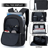 Mochila para portátil, Mochila antirrobo Unisex con Bloqueo Mochila portátil Delgada con Puerto de Carga USB y Puerto para audífonos para Mujeres y Hombres, hasta 15.6 Pulgadas (negro)