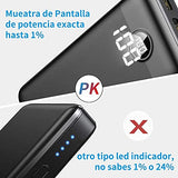 Power Bank, Carga Rapida 20W PD+QC3.0 Batería Externa Pila Portátil 30000 mAh, Powerbank Compatible para Teléfonos Android iPhone Ipad con USB, Banco de Energía para Viaje, Cuerpo de Diseño de Textura Durable de Color Negro, Elegante y Clásico Regalos