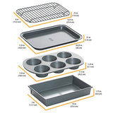 Juego de moldes profesionales para horno tostador, antiadherente, 4 piezas