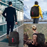 Mochila con ruedas, mochila con ruedas para hombres, mujeres y adultos, mochila para computadora con ruedas de 17 pulgadas para viajes, negocios, colegio, escuela, regalos para hombres, mujeres, novios, novias, color negro