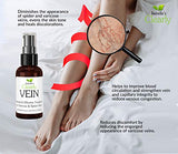 Clearly VEIN, el Mejor Tratamiento Natural para Varices y Arañas Vasculares. Fortalece la Salud Capilar y Mejora la Circulación Sanguínea con Aceites Terapéuticos y Extractos de Plantas, con Castaño de Indias, Helicriso, Jengibre.