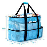 Bolsa de playa, bolsas de playa extra grandes para mujer, impermeables, a prueba de arena, bolsas de playa de malla, bolsa de piscina, artículos esenciales para la playa, Blue, X-Large