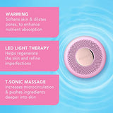 FOREO UFO Mini Smart Mask Tratamiento Dispositivo, Mascarilla Cara en sólo 90 segundos, tratamiento facial máscara con Termo/LED Luz Terapia y Pulsación Sónica, Dedicado Smartphone App, Rosado Perla