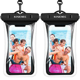 Funda impermeable para teléfono celular, flotante, IPX8, impermeable, bolsa seca para iPhone 13 Pro Max Mini 12 11 SE XS XR 8 Galaxy hasta 6.9 pulgadas, para playa, buceo, surf, esquí (paquete de 2)