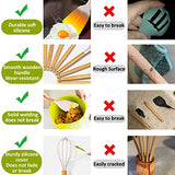 Juego de utensilios de cocina de 35 piezas, utensilios de cocina antiadherentes, juego de espátulas, juego de utensilios de cocina, herramientas de cocina, regalo, caqui