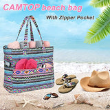 Bolsa grande de playa con bolsillos con cierre, impermeable, a prueba de arena, bolsa de gimnasio con compartimento húmedo, bolsa de viaje para mujer, Con color, L