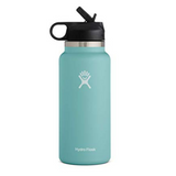 Hydro Flask Tapa con popote de boca ancha, botella de agua reutilizable de acero inoxidable, aislada al aspiradora, apta para lavaplatos, sin BPA, no tóxica